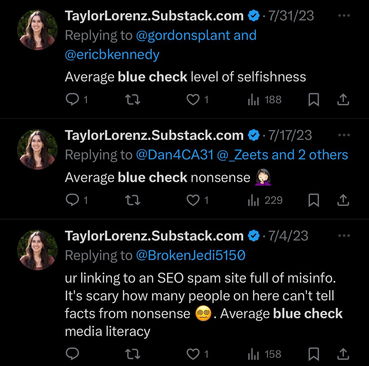 Since Elon took away the ability to hide blue checks, I’m over here rolling at Taylor Lorenz’s past tweets ridiculing people who paid for X Premium while she was hiding her check the entire time. You’ll never convince me that Elon didn’t do all of this on purpose. Mental chess.