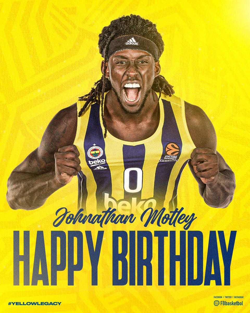 Bugün oyuncumuz Johnathan Motley’nin doğum günü. Happy birthday @Moneymot5