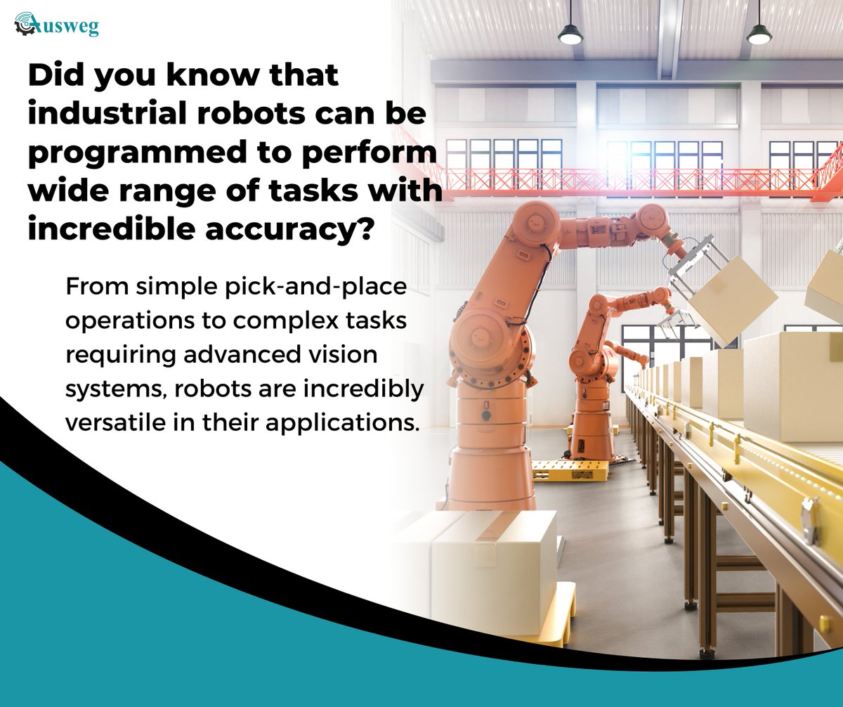 Unlocking the potential of industrial robots: Did you know they can execute a wide array of tasks with remarkable precision? 

#automation #industry40 #robotics #manufacturing #ai #roboticstechnology #digitaltransformation #innovation #techtrends #futureofwork #smartfactory