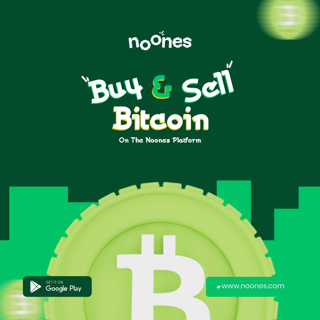 Looking for a platform to buy and sell bitcoin and other crypto currecies easily? #Noones is the best bet 💯