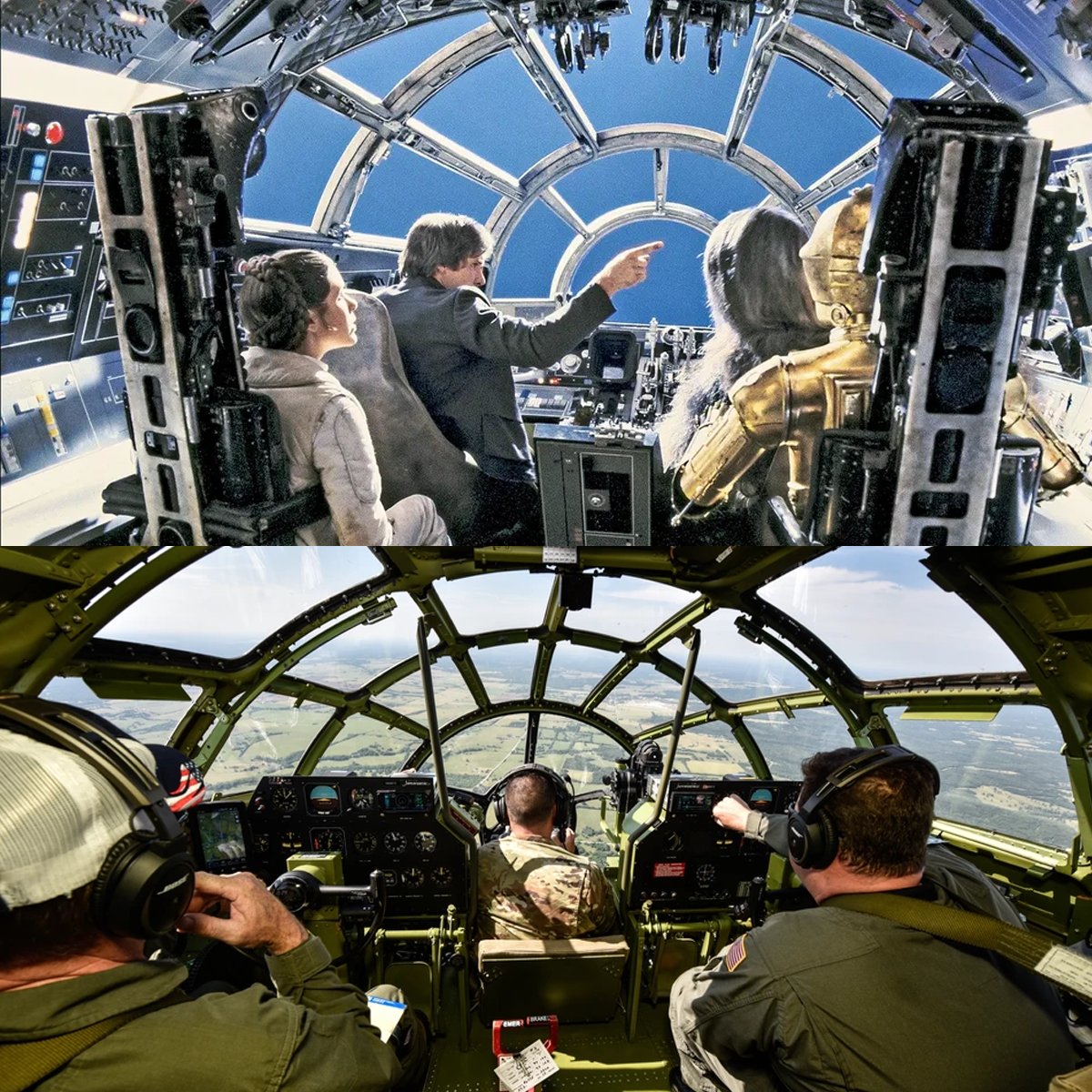 It’s #StarWarsDay: #DYK the design inspiration for the Millennium Falcon was a #WorldWarII @USArmy B-29 cockpit? You don’t have to travel the Kessel Run in 12 parsecs to secure your ticket to the Museum…it’s free! Start your adventure today: thenmusa.org/visit