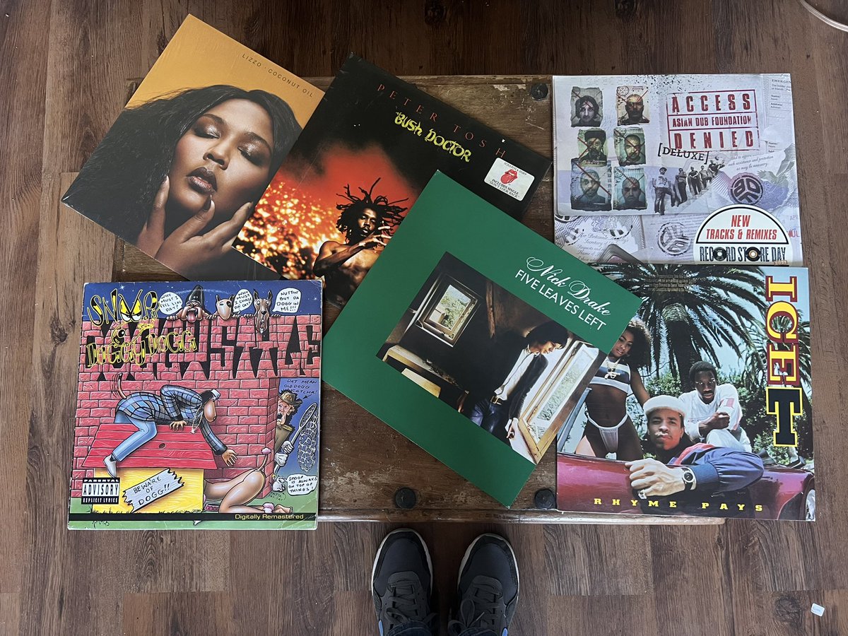 Loads of fresh stock going out daily of pre lived vinyl! Here’s a few snippets including #snoopdogg #nickdrake #lizzo #asiandubfoundation #icet #petertosh we are open 10-4 SATURDAY out here in sunny keynsham 👍