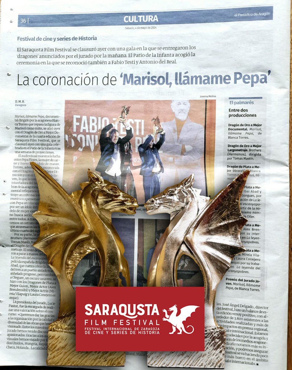 Tres premios para “Marisol, llámame Pepa” en @Saraqusta_FF 😍

#cine #documental #marisol #pepaflores #saraofilms #tuluzymicalma