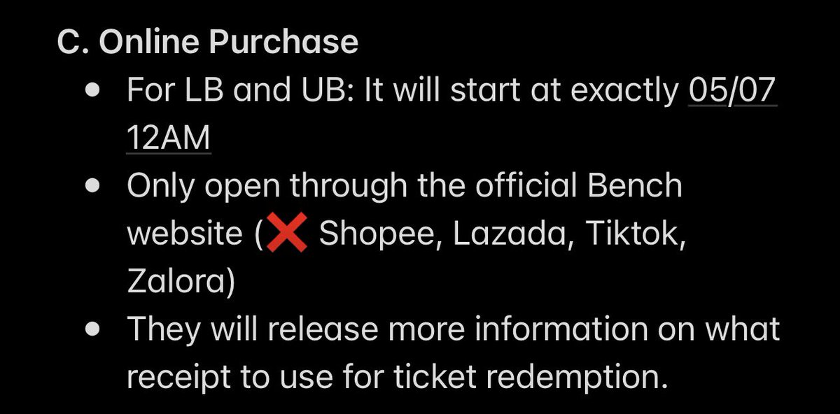 Claiming At SM Tickets
- Keeping Your Receipt (pls keepsafe; reprinting not allowed)
- What Unique Codes Are For
- Until When To Claim

**For online purchase, the branch is unaware of specifics not mentioned below. Watch out for Bench’s announcement regarding their unique codes…