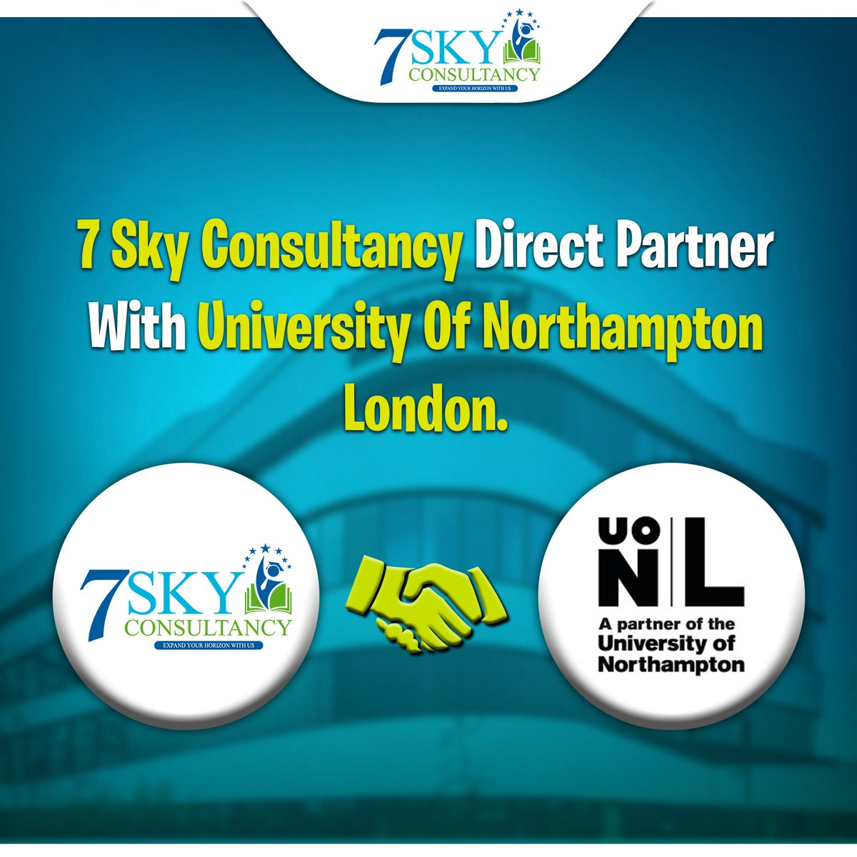 Exciting News! 7 Sky Consultancy partners with UONL for wider access to London degrees! This opens doors to a variety of top-notch undergraduate programs in London. Get expert guidance. Hurry UP! Apply For Upcoming Intake. 7skyconsultancy.com/apply-now.php #7SkyUONLPartnership