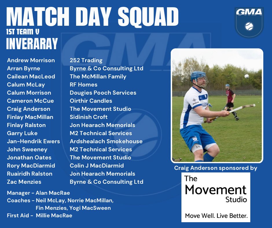 Your GMA squad traveling to Inveraray today 👊🔵⚪️