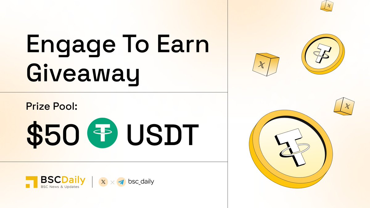 🚀 EXCLUSIVE GIVEAWAY - Engage To Earn with BSC Daily Engage with our posts on X & grab #USDT home 💥 💸 Prizes: $50 USDT for 5 lucky members JOIN NOW⤵️ app.galxe.com/quest/bscdaily… ⏳End in 7 days ❗️ Disclaimer: Those are our sponsored content on X. None of the information…