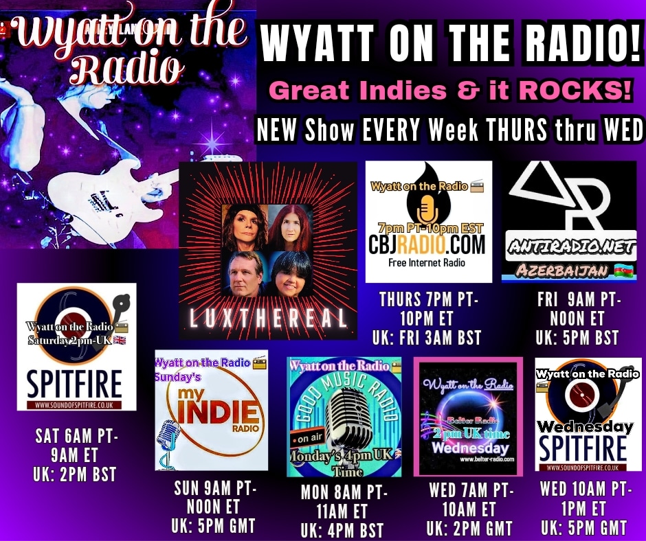 SAT 5/4
6AM PT/9AM ET!
Luxthereal & great indies on #Wyattontheradio 
soundofspitfire.info
#repost @luxthereal1
@wyattpauley
@SoundofSpitfire
@webimagineserv2
@sweetleefmusic
@MusicBuzz14
@BlazedRTs
@thgc_rts
@getslouder
@dorner_martina
@Know_Know44
#wyattontheradio
#saturday