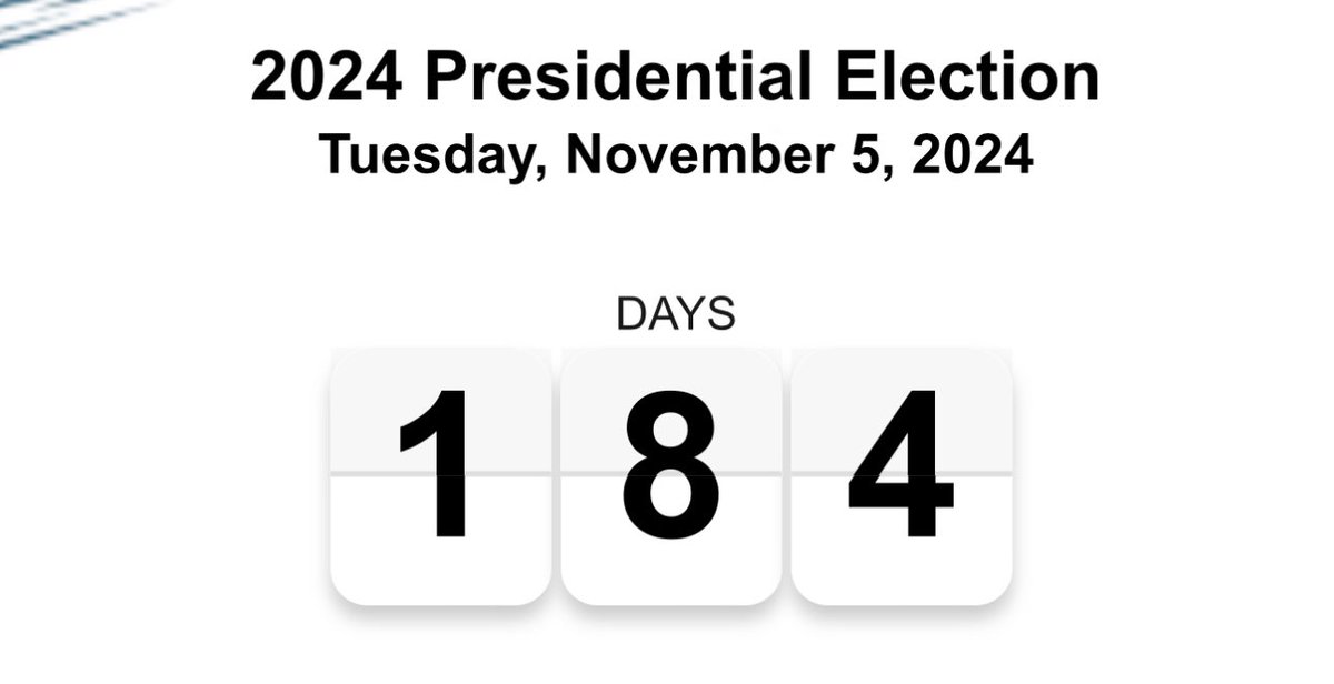 In 184 days I am voting for President Trump… Are you?