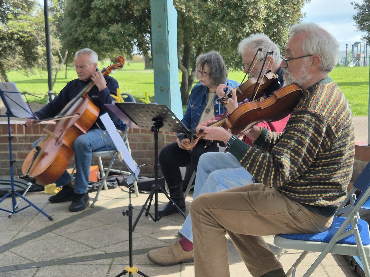 What's not to love? Sunshine and great tunes from Quayside Harmony at Cliff Park Bandstand. #harwich #livemusic