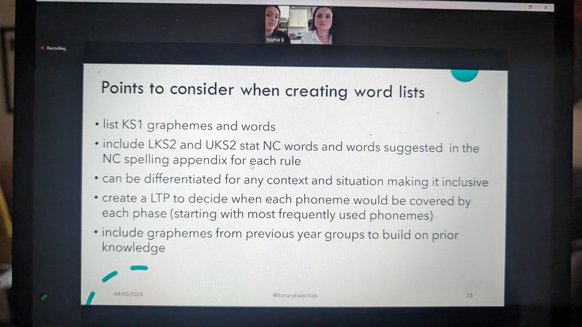 Really important points to consider when thinking about using @_MissieBee and @ReBuckEdu's way of teaching spelling ⬇️ #PrimaryEssentials
