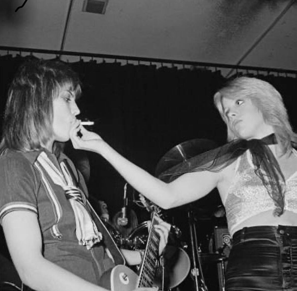 The Runaways
Joan Jett and Cherie Currie