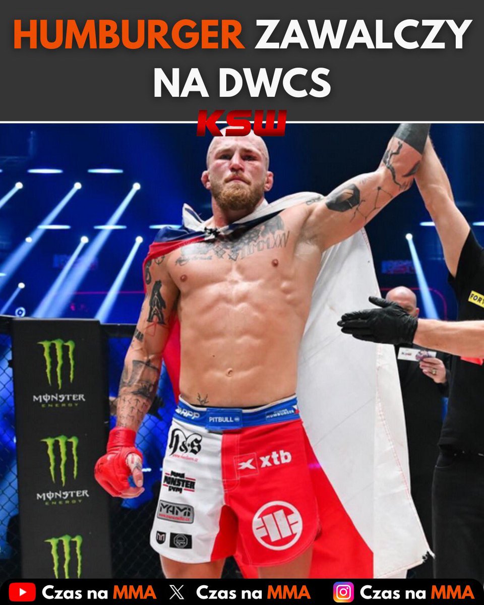 CzasNaMMA's tweet photo. Jeden z ticketsellerów @KSW_MMA na Czechy zawalczy na DWCS.👀

@MMA__Matchmaker podał wczoraj jakoby Dominik Humburger (8-1) miał w najbliższej przyszłości stoczyć kolejną walkę w Dana White’s Contender Series.🔥

Bohater co-main eventu gali #KSW91 i #9 wagi średniej dla KSW stoczył do tej pory cztery pojedynki, z których wyszedł z bilansem 3-1.

@ArtnoxArtur zdaje się nie zaprzeczać tym plotkom, dlatego co Wy sądzicie o tym ruchu❓👀