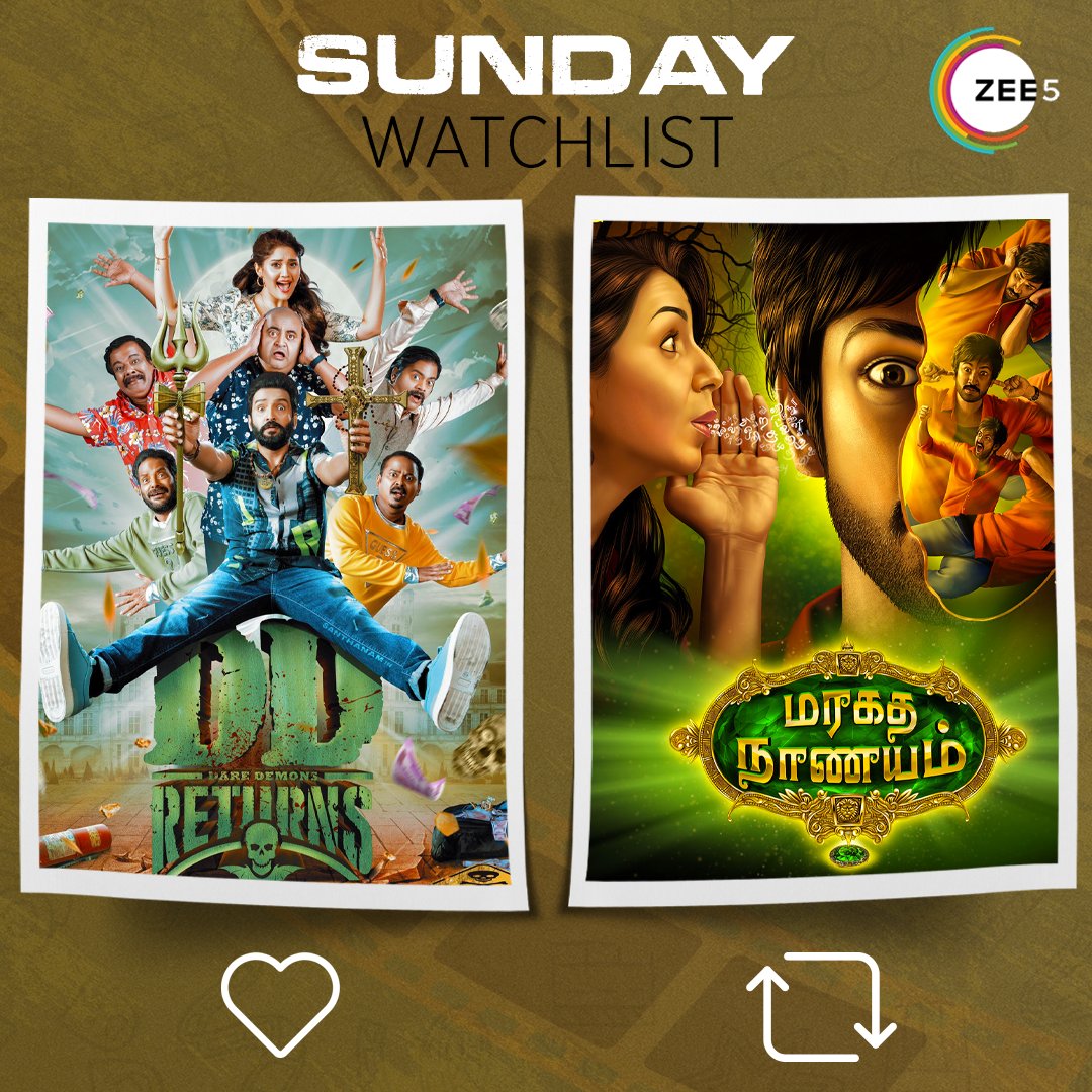 Gonna watch both back-to-back! Watch your favourite movies and shows anywhere anytime only on ZEE5🍿 #DDReturns #MaragadhaNaanayam #ZEE5Tamil #ZEE5 #WatchOnZEE5 #Santhanam