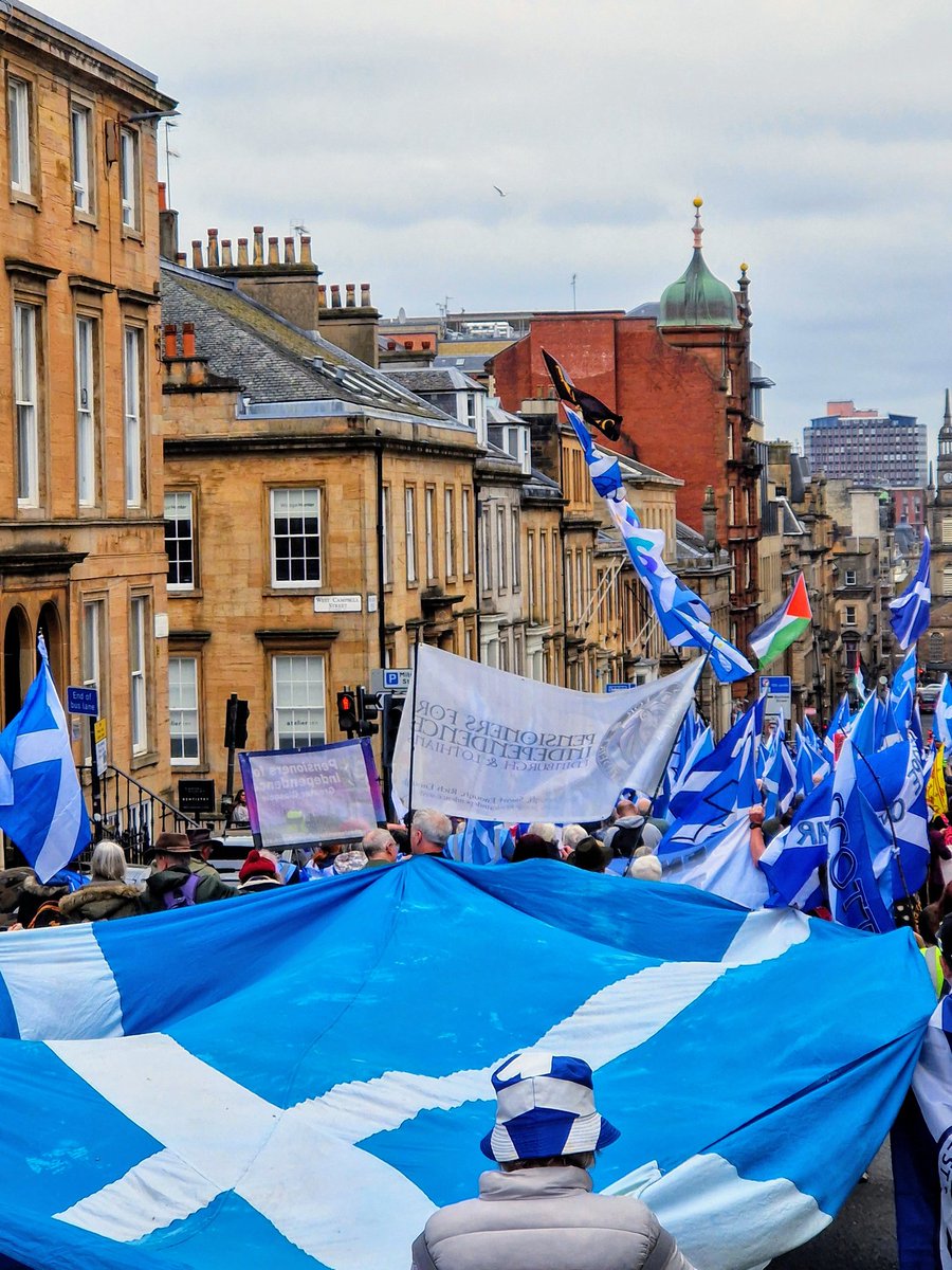 Marching today in Glasgow in support of Scotland's Independence!