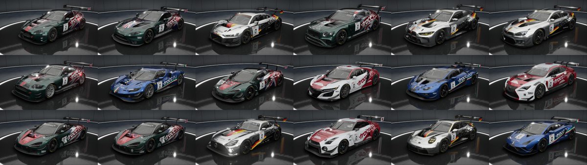 18 different cars, 13 manufacturers, 4 nations, 1 race. The tracc.eu Nations Cup is starting in less than 3 hours to officially kick Season 24|2 off! Which #traccNations livery is your favourite?