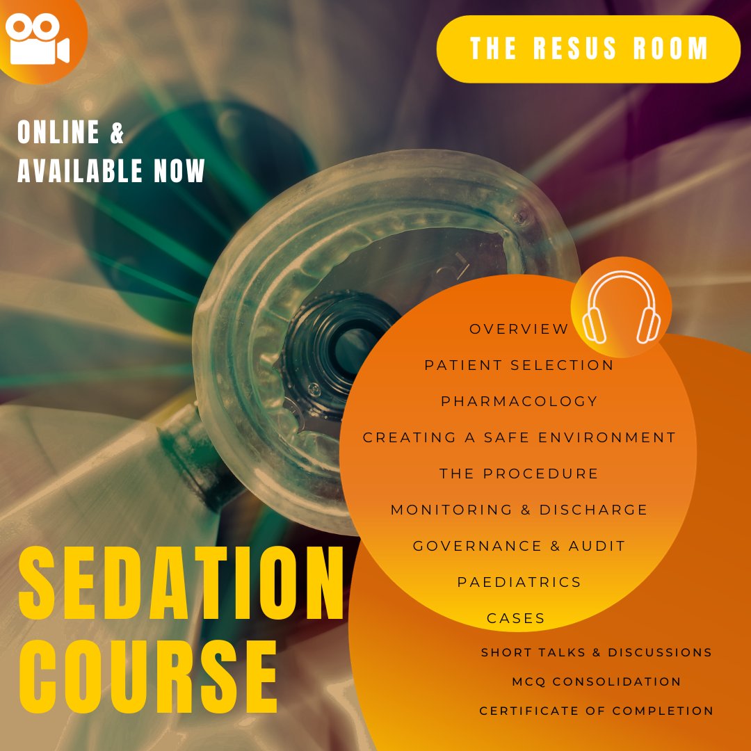 The Sedation Course Online Course from @TheResusRoom team theresusroom.co.uk/courses-events/