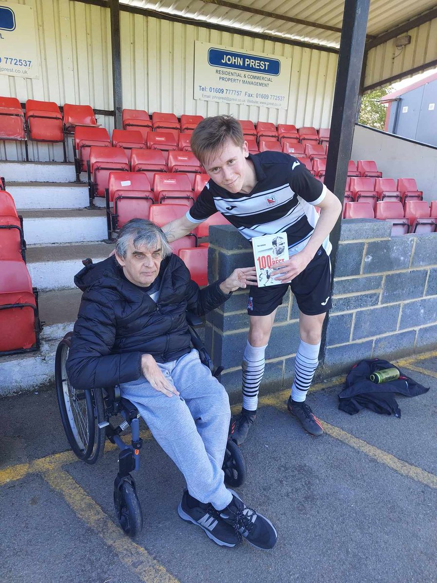 Many thanks to Darlington Academy player Leo Pontone for buying my book '100 of the Best' His support is very much appreciated. Leo and I are pictured below with the book.