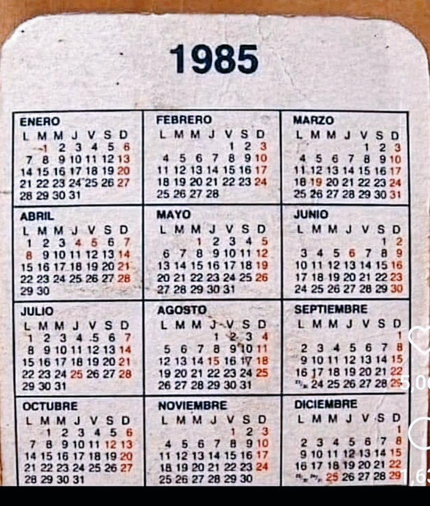Que día cayó tu cumpleaños en el 85 y cuántos cumpliste?
Yo: un Domingo y cumplí 6👶🏽