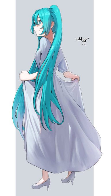 swellさんのWind flowerという曲のMVに登場する初音ミクの立ち絵を描きました。素敵な曲ですのみなさん聞いてくださるとうれしいです。 