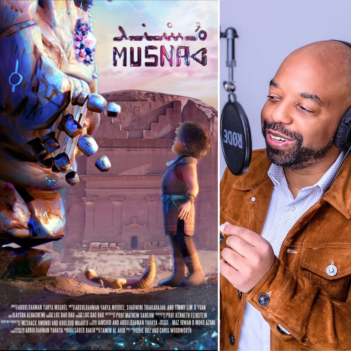 Over 3 years ago, @Ellie_Rodz and I began our #voiceover career. We both voiced the main characters in an animated short called “Musnad”. It was one of our first voiceover jobs. It has been accepted by The Saudi Film Festival! Congrats to the creators! 🎉