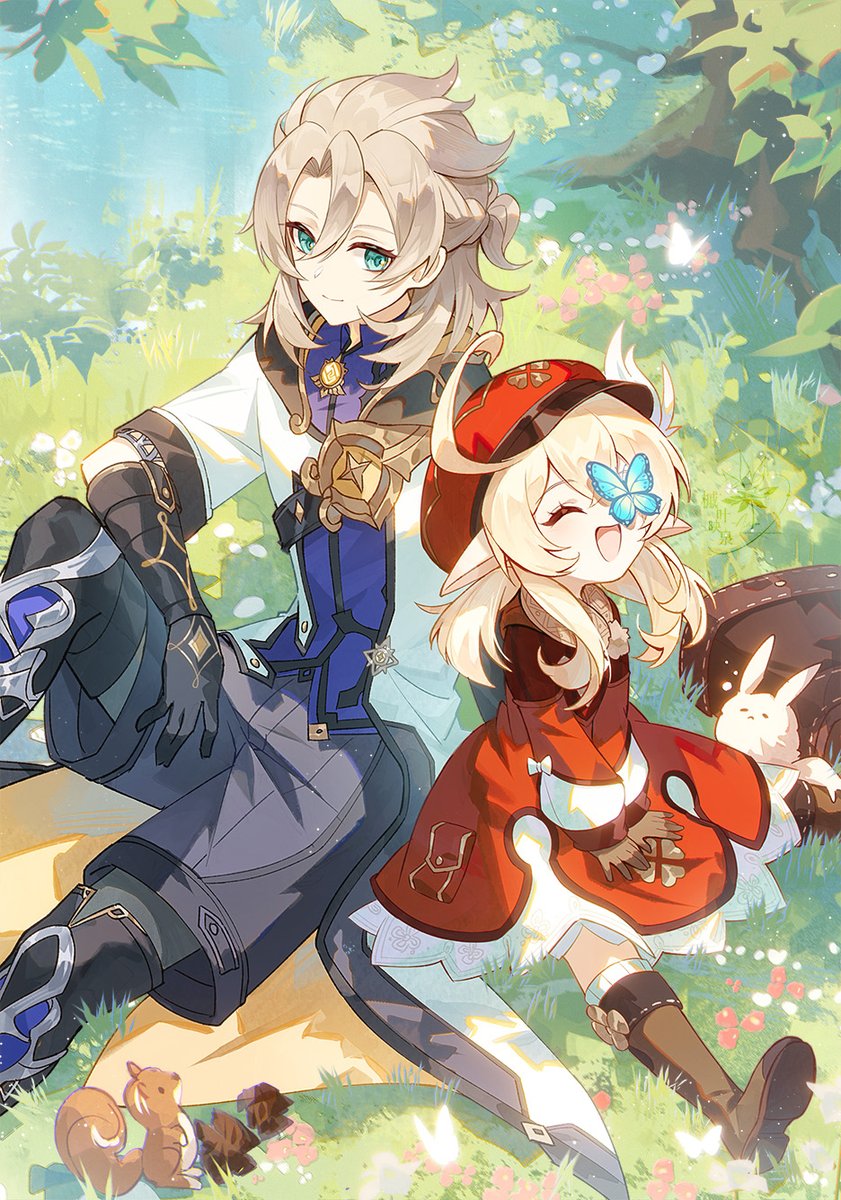 TrarosRHea's tweet image. 遠足🍀

#GenshinImpact #Klee #Albedo 
#原神  #クレー #アルベド