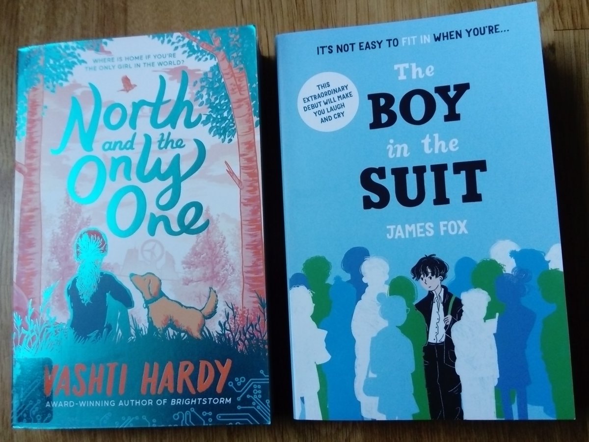 Two wonderful reads from @scholasticuk that I hope young readers will appreciate as much as I have. @vashti_hardy #NorthandtheOnlyOne publishes on Thursday and James Fox's debut #TheBoyintheSuit will be on bookshelves in September. Thought-provoking, empathetic and entertaining!