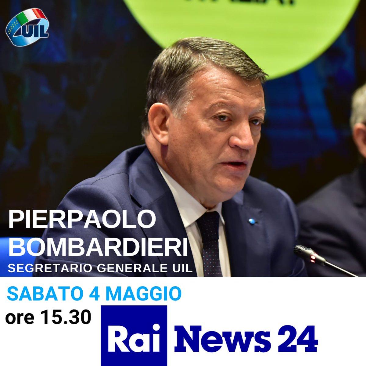 Oggi saremo ospiti dalle 15.30 su Rai News24