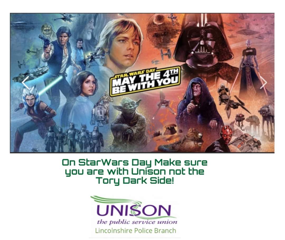 #Maythe4thbewithyou May the 4th be with you and take a rep! Ring: 0800 0857 857 or Email: N.Region@unison.co.uk for initial support. Not a UNISON member yet... Join here ➡️ join.unison.org.uk