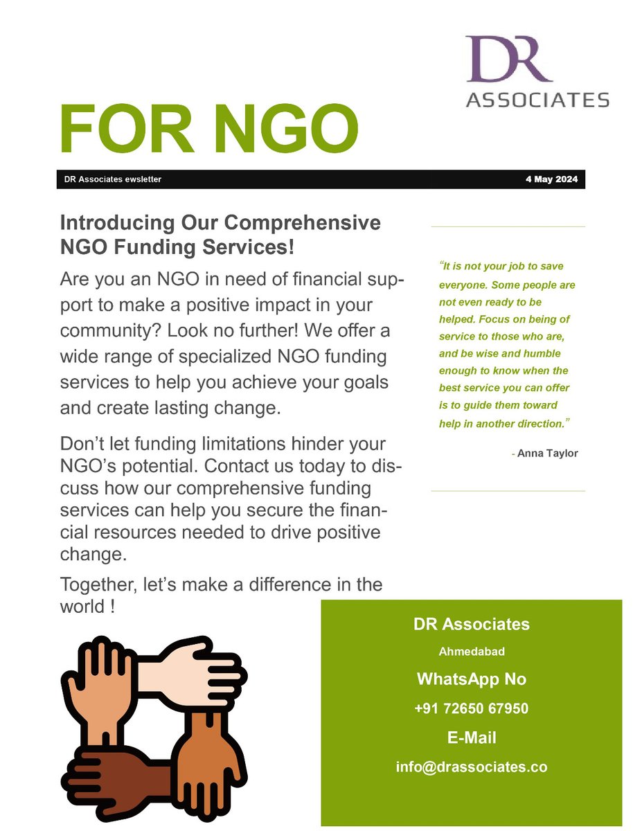 NGOs can approach us for wide range of specialized NGO funding services.

Together, let’s make a difference in the world !

#csr #ngo #india #socialimpact