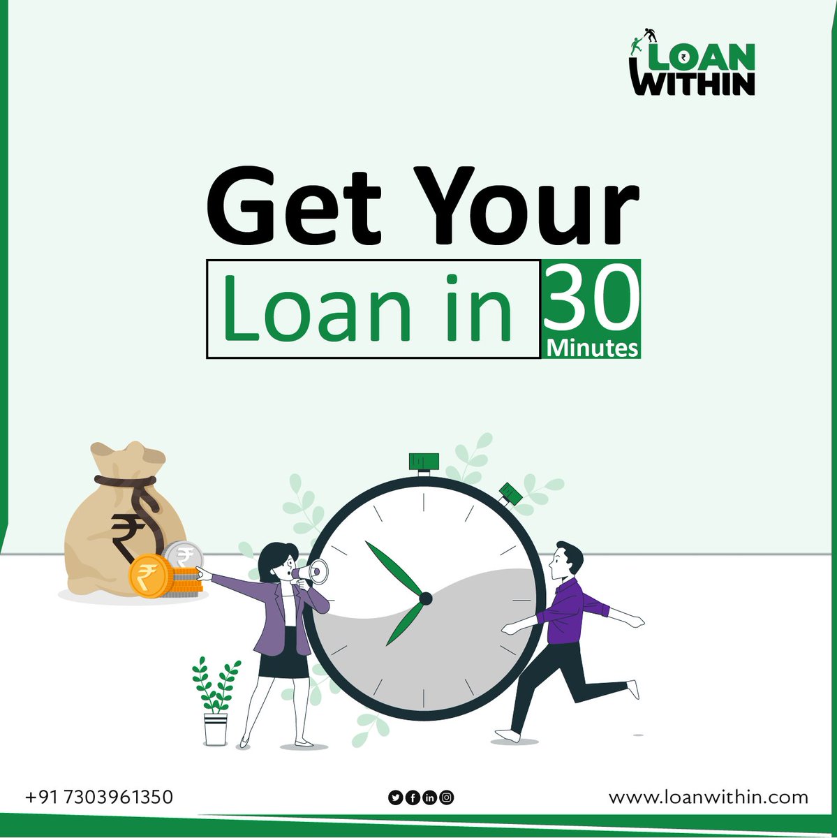 Loan Within delivers fast, tailored solutions! Our streamlined process ensures swift approval for instant loans, short-term options, and personal loans. 

#shorttermloans #instantloan #loan #loanprovider #loanservices #emiloan #business #money #finance #shorttermbusiness