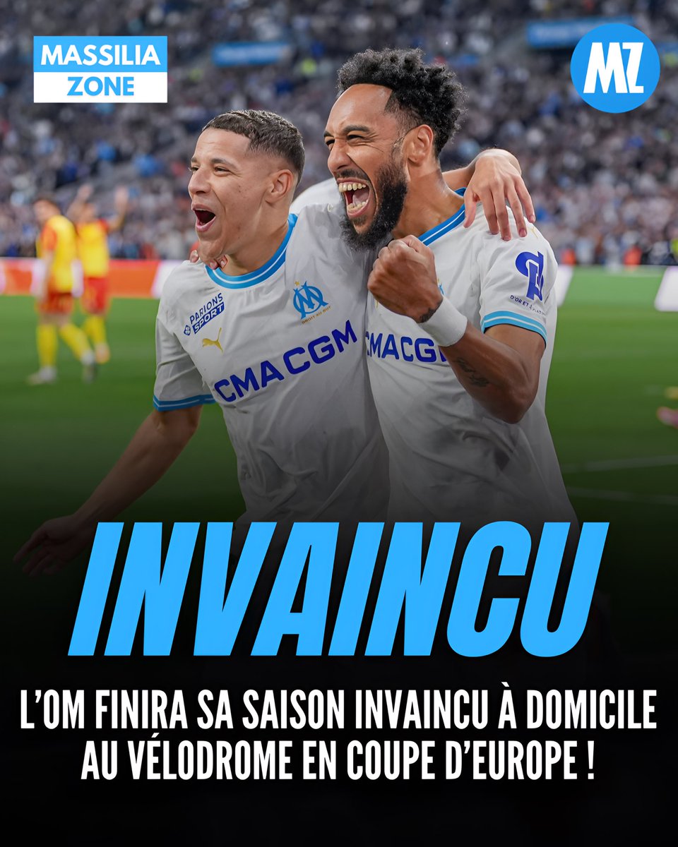 Quoiqu’il arrive en cette fin de saison, l’OM aura bouclé son aventure européenne en restant INVAINCU au Vélodrome au cours des 8 matchs disputés dans son antre ! ✅🔥