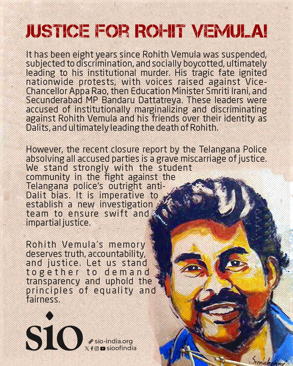 Justice for Rohit Vemula!