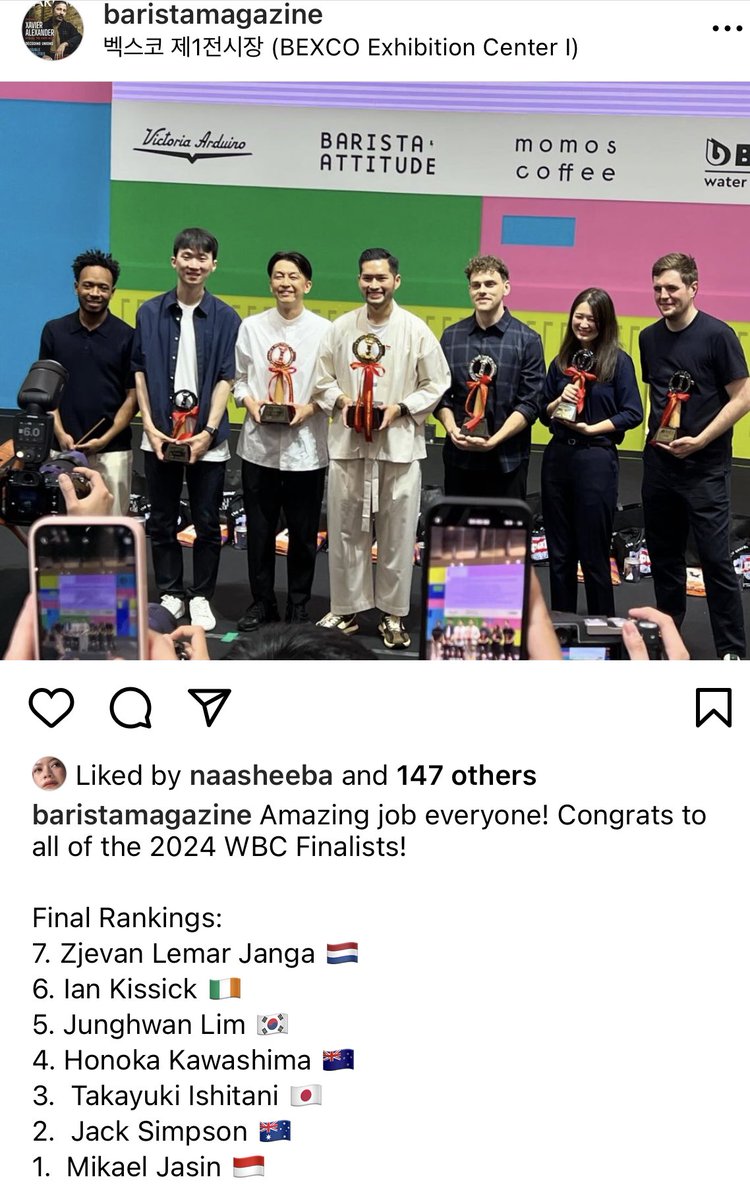 Indonesia Juara 1 World Barista - Mikael Jasin! super proud