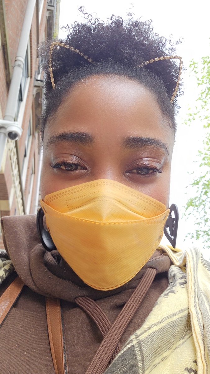 Yellow today to match with my keffiyeh!!! #MaskUp #CovisIsInTheAir #ProtectYaNeck