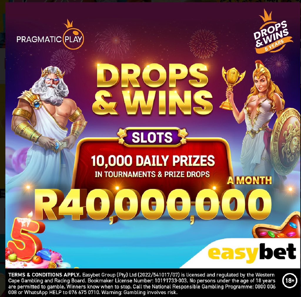 Easybet offer some of the biggest promotions in SA including R50 Sign Up Bonus. Join now and and enjoy playing your favourite games on a data free app Join Easybet here ebpartners.click/o/QCNDGG and today might be your lucky day Use Promo code: CAROL50 and get yourself R50…