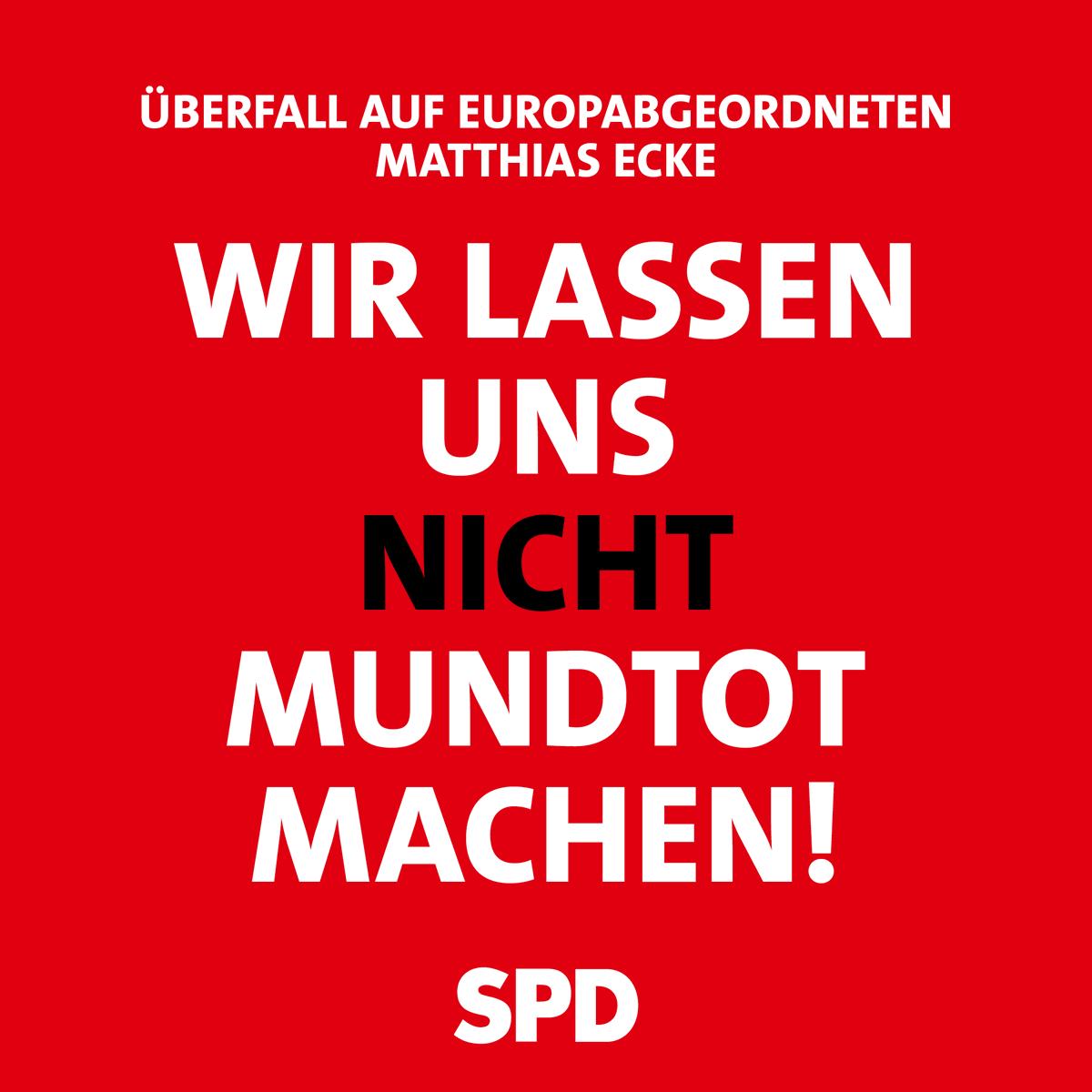 Gestern wurde unser Spitzenkandidat zur Europawahl, @MatthiasEcke, beim Plakatieren angegriffen und schwer verletzt. Gewalt und Einschüchterung von Demokraten ist das Mittel der Faschisten. Die Saat, die AfD und andere Rechtsextreme gesät haben, geht auf.