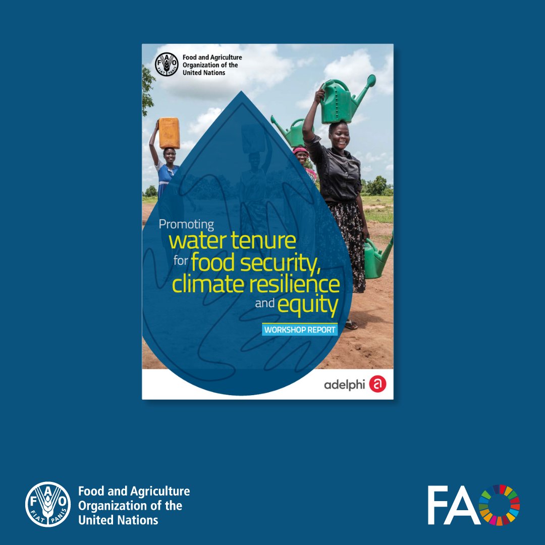 Water tenure is key to enhancing food security, promoting equity, and building climate resilience. Discover how effective water resource management can transform livelihoods and sustainability in @FAO's latest report. Access insights here: 👉 bit.ly/3WlsKHj