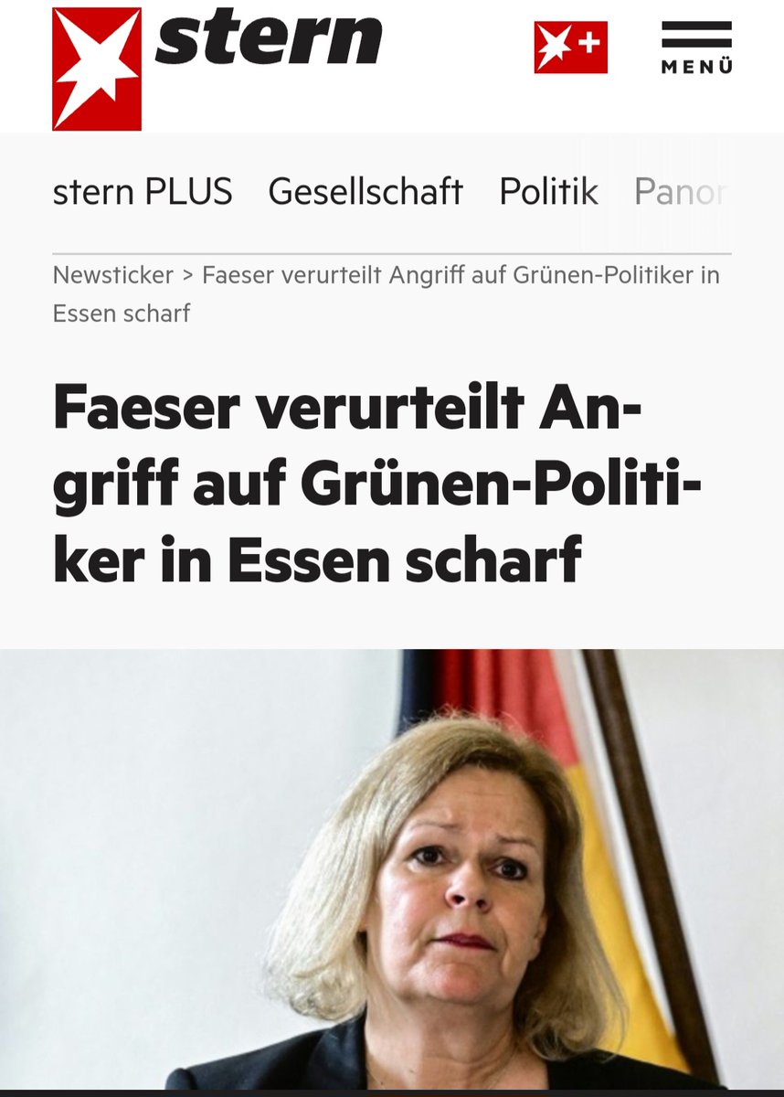 Da gibt es Terrorpläne, da gibt die USA eine REISEWARNUNG wegen Terrorgefahr für Deutschland aus, da rufen auf deutschen Straßen Muslime das #Kalifat aus...
Und was macht Innenministerin #Faeser?
Sie kümmert sich darum, dass 2 #Gruene Politiker beleidigt wurden!
Prioritäten!!! 😤