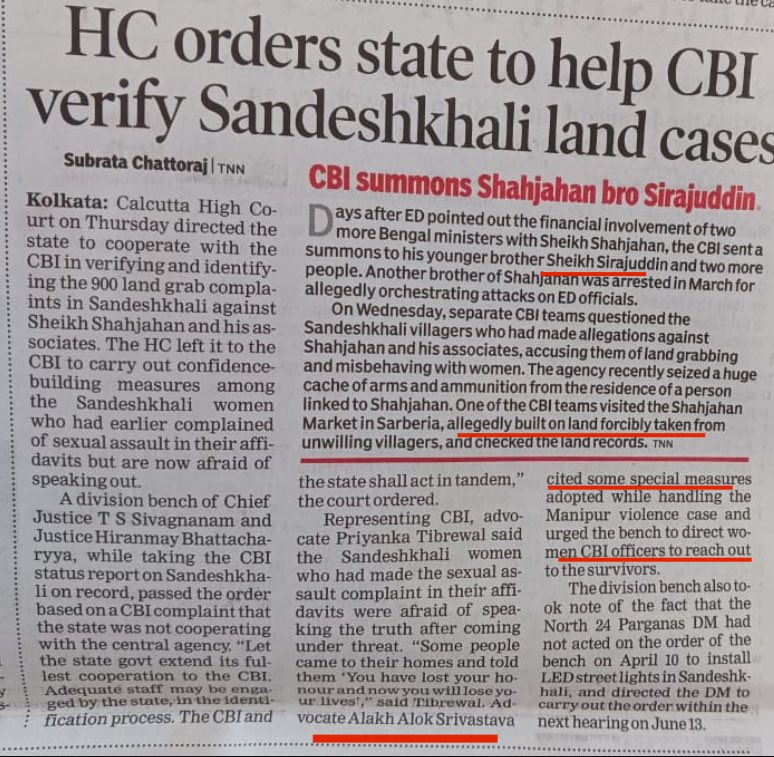 By doubting poor & helpless #Sandeshkhali victims, you are further victimising them!

1. WB Govt has ADMITTED that land of poor was grabbed which is now being returned.

2. Calcutta HC has noted that CBI has received UMPTEEN sexual assault complaints.

How #SandeshkhaliExposed ?