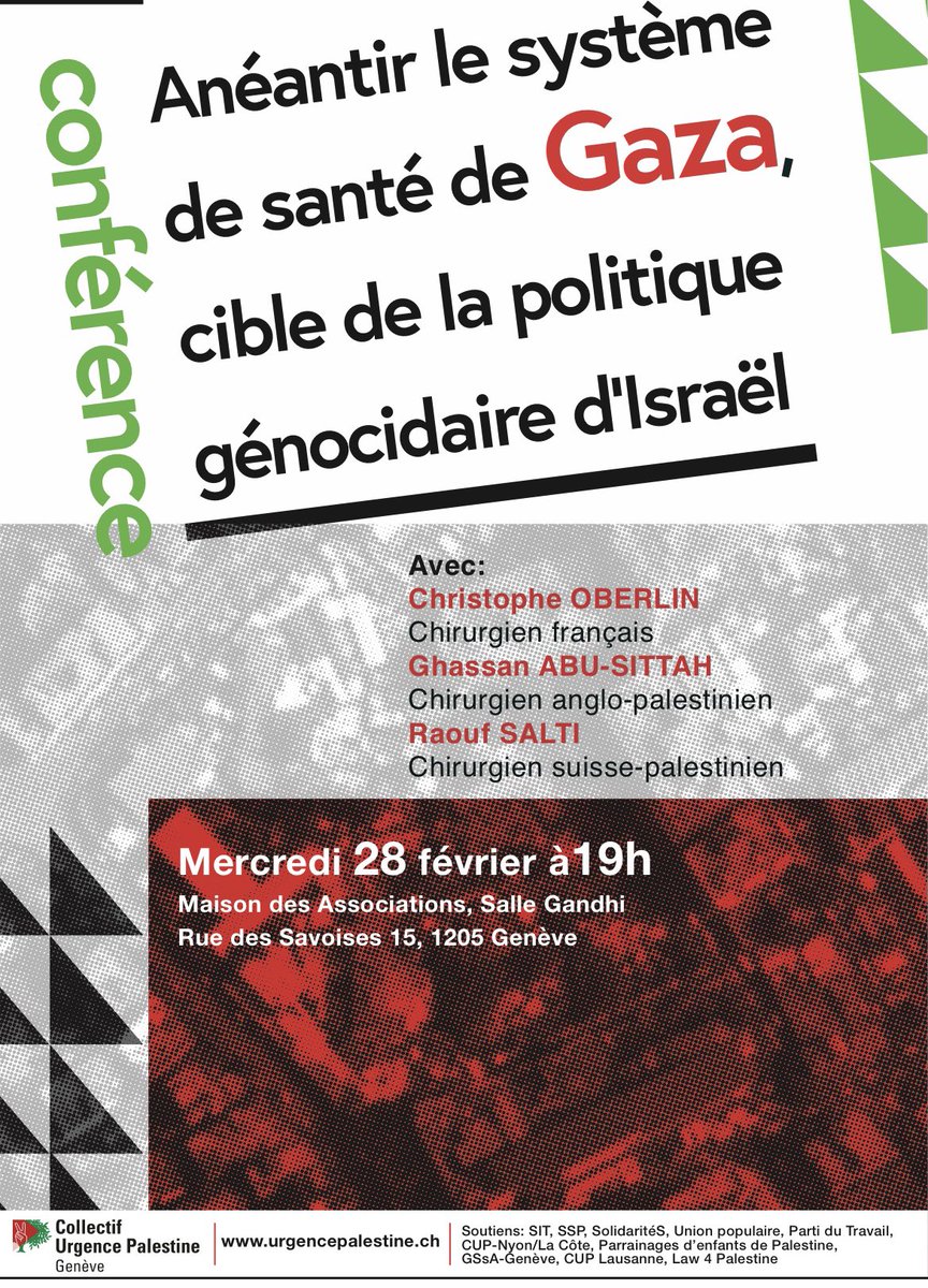 @GhassanAbuSitt1 Nous avons eu l’occasion d’échanger avec lui en visioconférence en février dernier à Genève, son témoignage doit être entendu