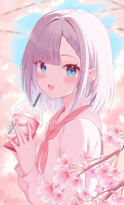 「青い眼 桜」のTwitter画像/イラスト(新着)