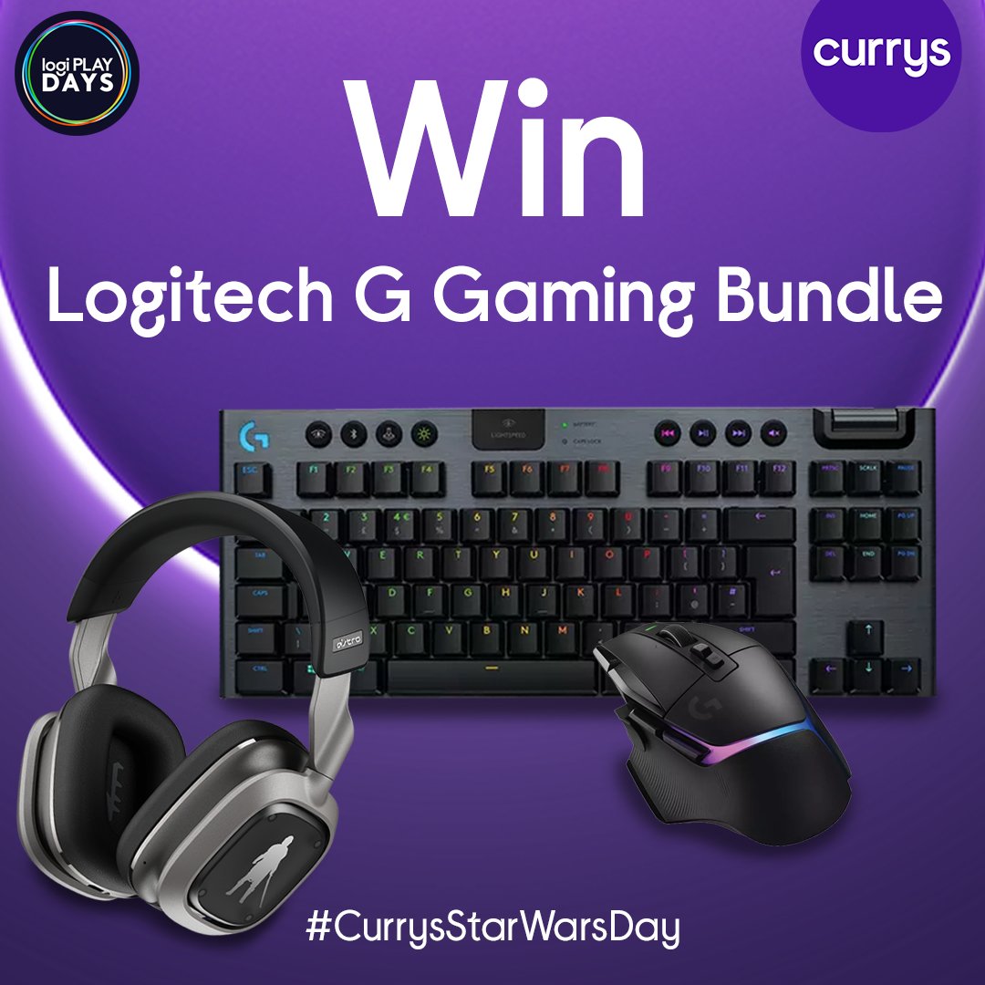 Happy #StarWarsDay to celebrate were giving away a @LogitechGUK Gaming Bundle!

How to win:

1)Follow @currys 

2)Like and reply to this post letting us know your favourite Star Wars character using #CurrysStarWarsDay

Good luck and #MayThe4thBeWithYou

T&Cs apply.