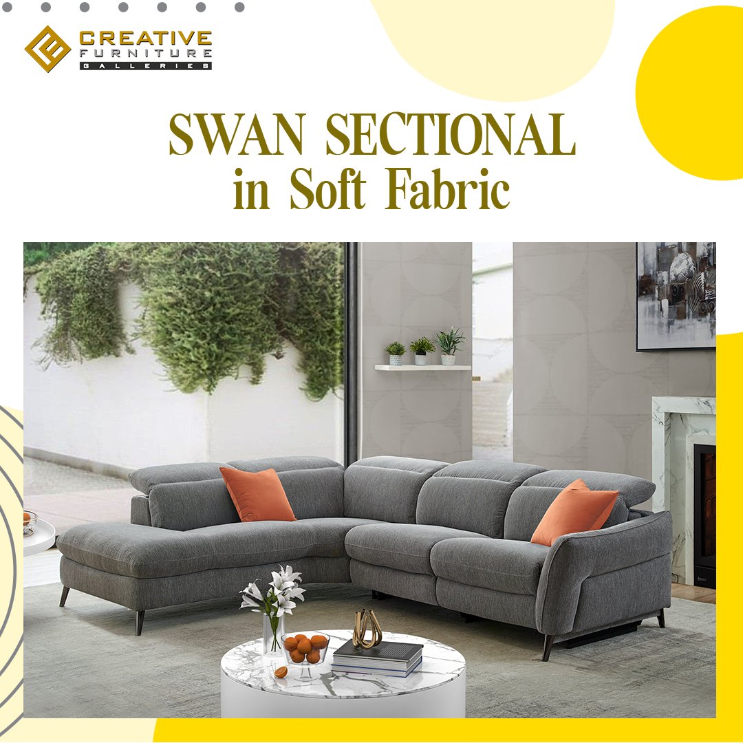 'Indulge in Comfort
Swan Sectional Sofa - Experience luxury at your fingertips. Buy now' 
Order Now- creativefurniturestore.com/catalogsearch/…
.
.
#creativefurniture #furniture #homedeco #livingroomdecor #livingroominspo #livingroomstyle #livingroomstyling #livingroominterior
