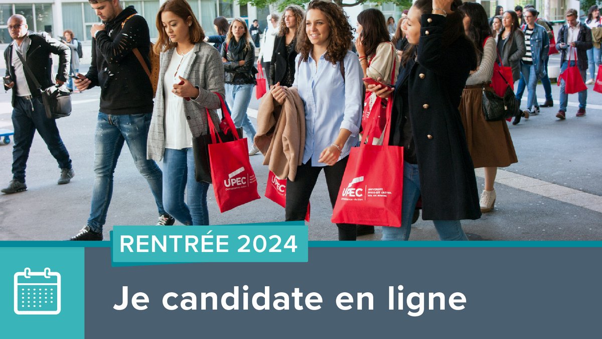 📣 Vous souhaitez intégrer une de nos formations à la rentrée 2024-2025 ? 🎓 👉 Consultez les dates et modalités de candidature sur bit.ly/42X39pe 👉 Contactez nos chargés d'#orientation sur orientation@u-pec.fr #UPEC #ChoisissezUPEC #Parcoursup #MonMaster #Ecandidat