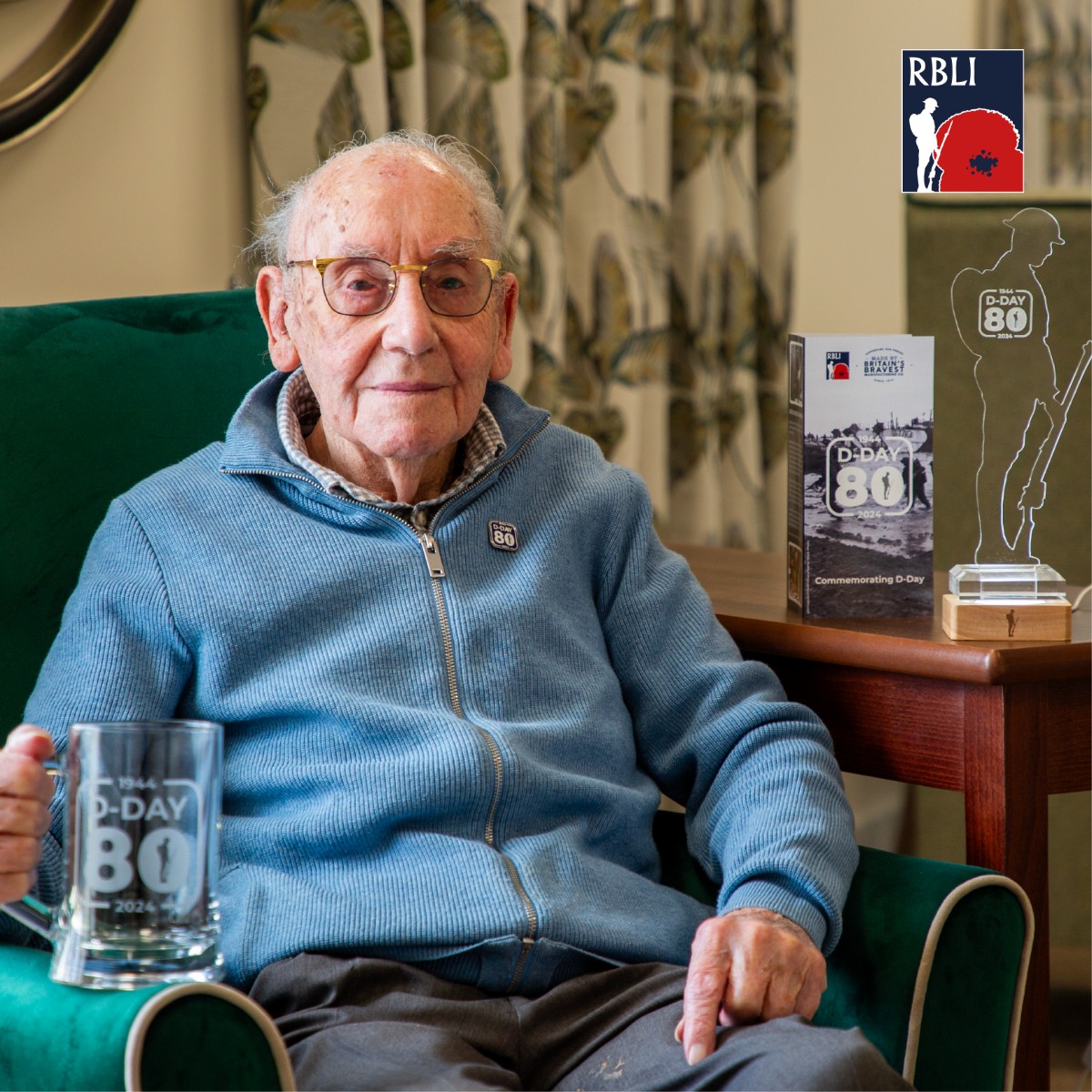 RBLI resident, Percy, remembers the events of D-Day in 1944. Now, 80 years on you can help us continue providing support for veterans like Percy. 🎖️ Shop our D-Day 80 collection and let’s stand up for those who stood up for us: brnw.ch/21wJsDi