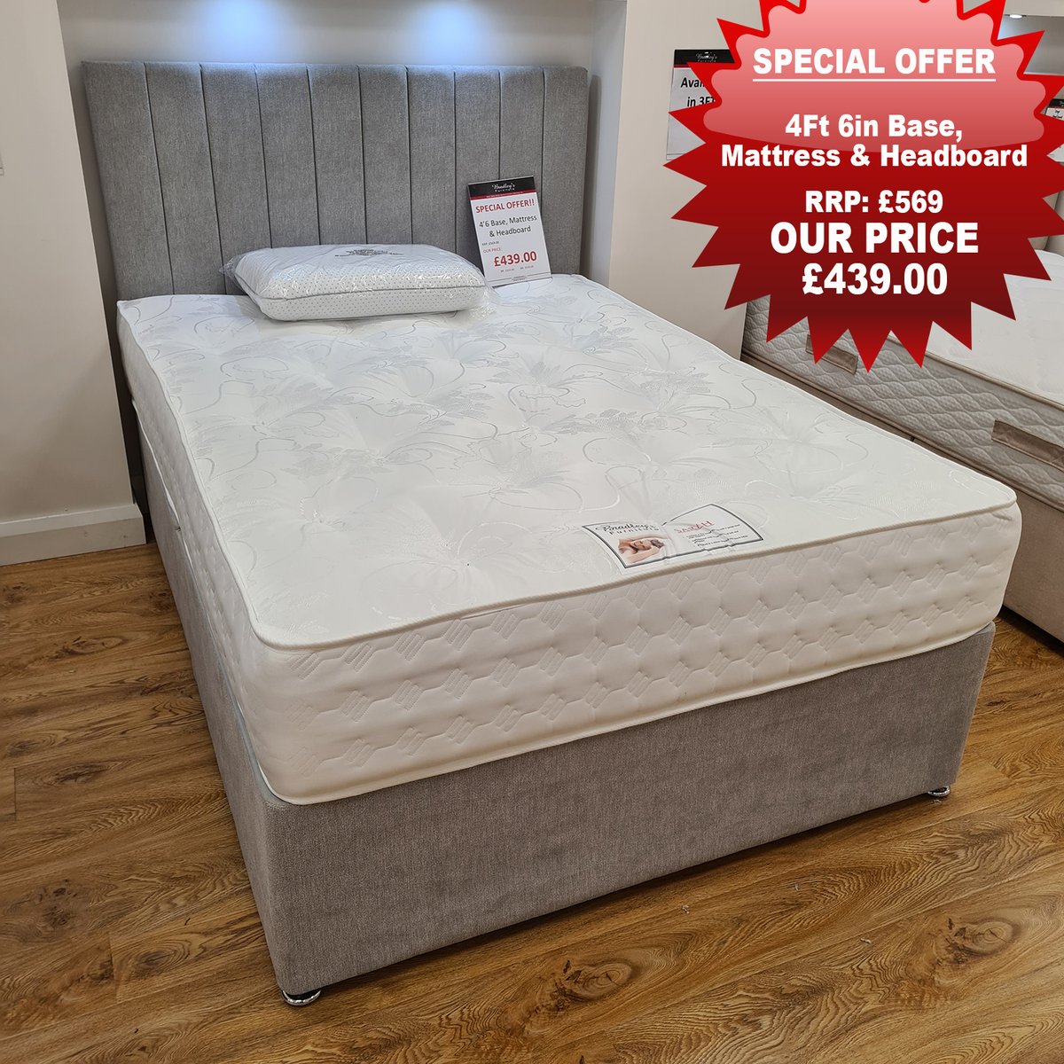 Don't miss your chance to snag the Rose & Sarah 4Ft 6in Divan Bed Sets, complete with base, mattress, and headboard! Upgrade your sleep experience without breaking the bank.
.
#Magherafelt #MidUlster #BradleysFurniture