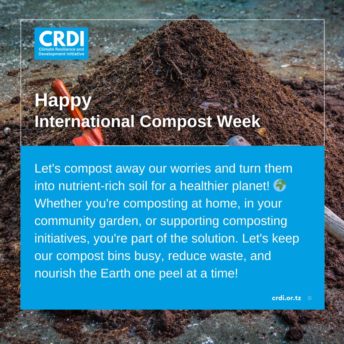 🌱 Celebrating International Compost Week! ♻️ Let's harness the power of composting not just for waste reduction, but also for building climate resilience. Let's compost for a greener, more resilient future! 🌿💧 #CompostWeek #ClimateResilience