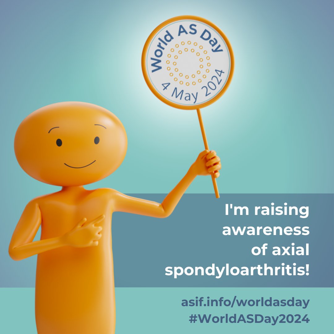 Word AS Day is a day dedicated to people living with axial spondyloarthritis (axSpA). AxSpA is a rheumatic inflammatory disease primarily affecting the spine and sacroiliac joints which can lead to chronic pain, structural damage and disability.