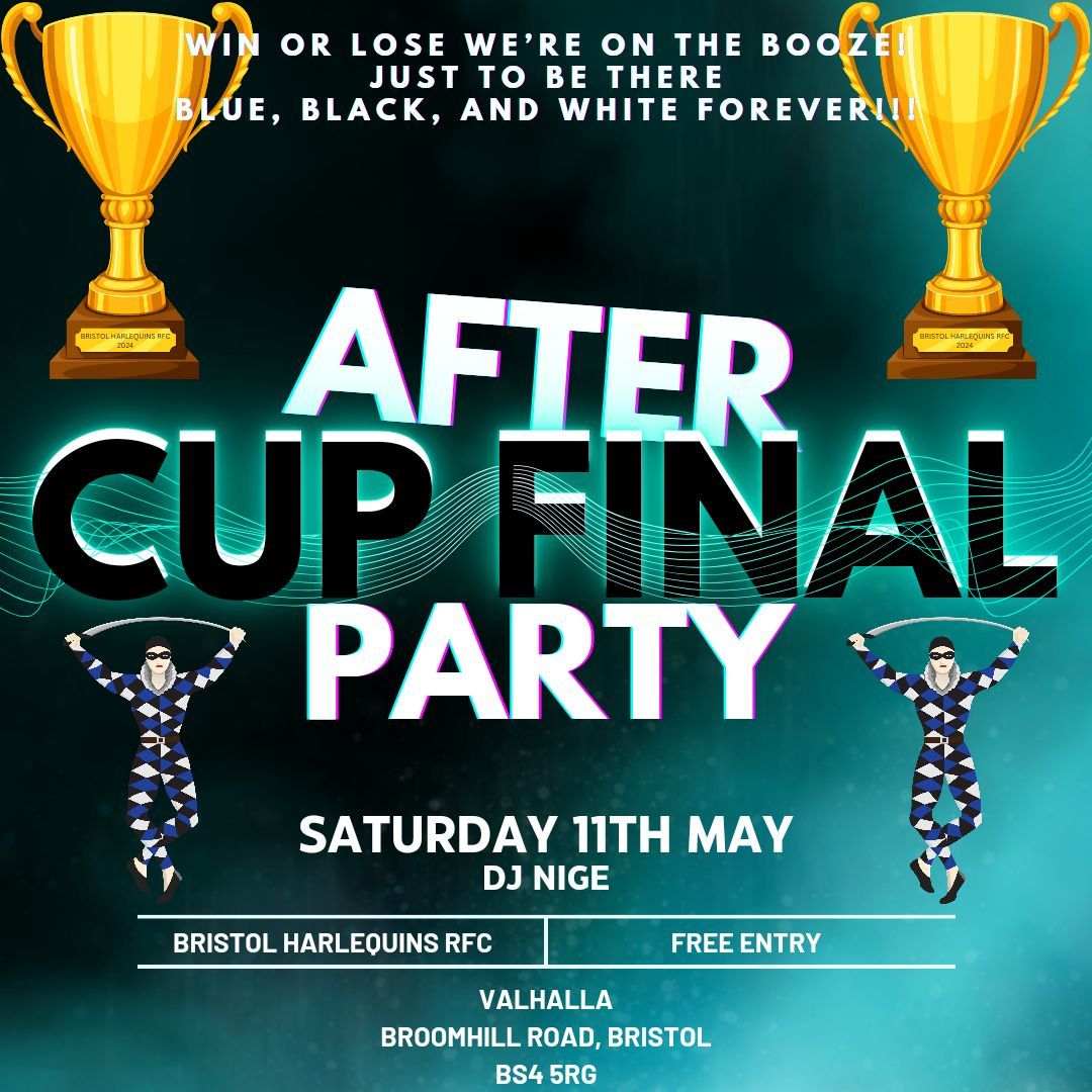 Then on Saturday we have the small matter of a cup final!

We take on Southmead at Lockleaze Sports Centre at 1315 before heading back to Valhalla for the After Party - Win or Lose, We're on the Booze!

🔵⚫️⚪️

#bristolharlequins #blueblackwhiteforever #utq #therecoveryguy